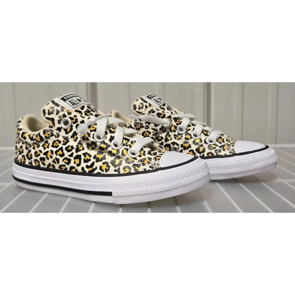 Converse Street Low Cheetah Print Design Slip On Sneakers -- Little Girls' 11